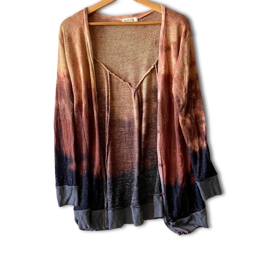 Buckle | Moon & Sky Ombre Dyed Cardigan-Medium